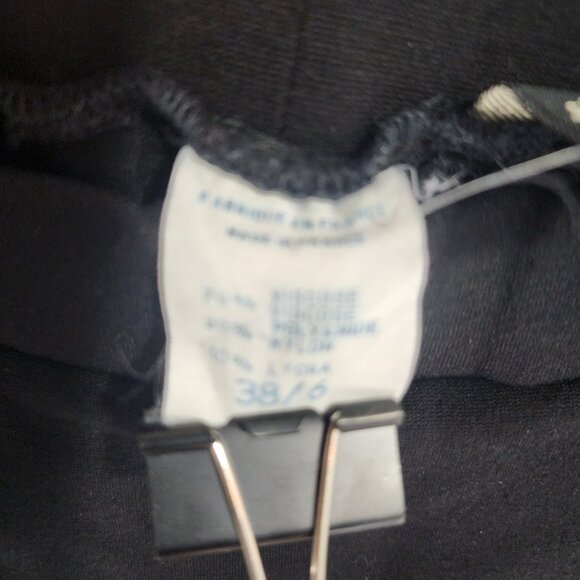 Vintage Plein Sud Black Stirrup Stretch Pants Leggings 38/6 Made in France - Picture 9 of 12